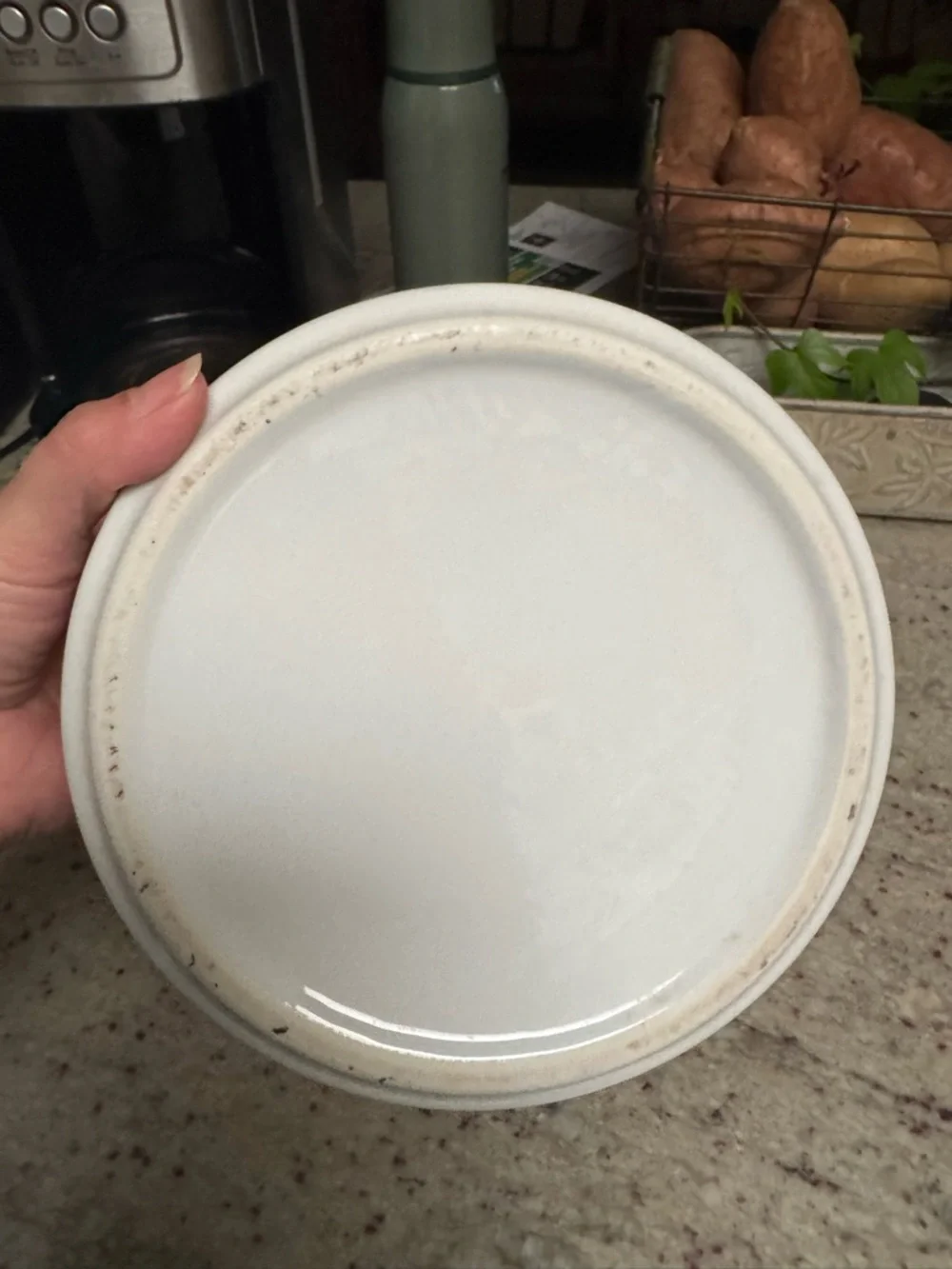 Ceramic White Dog Bowl with Cartoon Design - My Bowl
